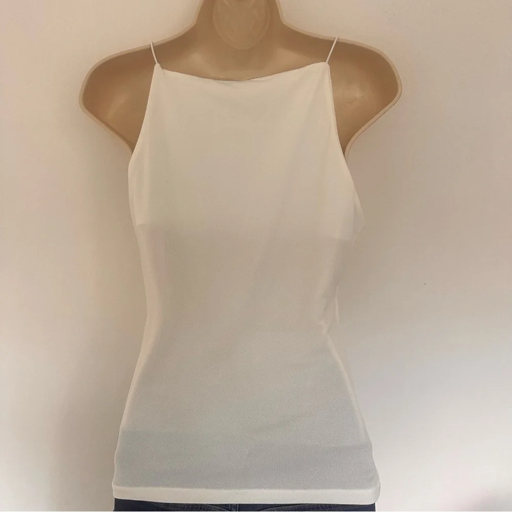 Zara White Calla Lily Floral Women's Tank Camisole Top Medium - Picture 2 of 8
